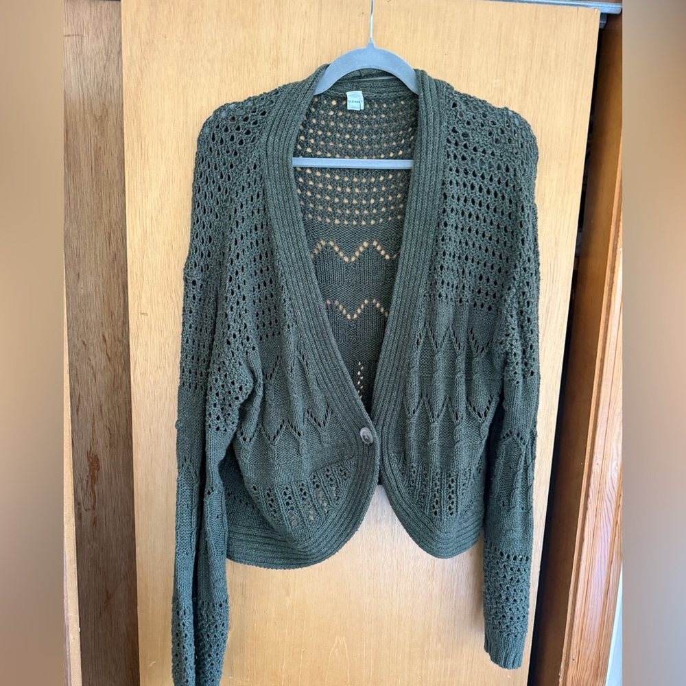Old Navy Women's Dark Green Cardigan